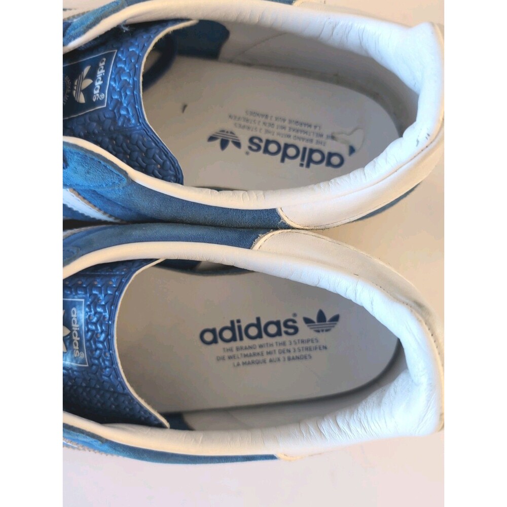 Adidas Originals Gazelle Blue Suede Gum Sole Sneakers Size 11.5 - Picture 10 of 11